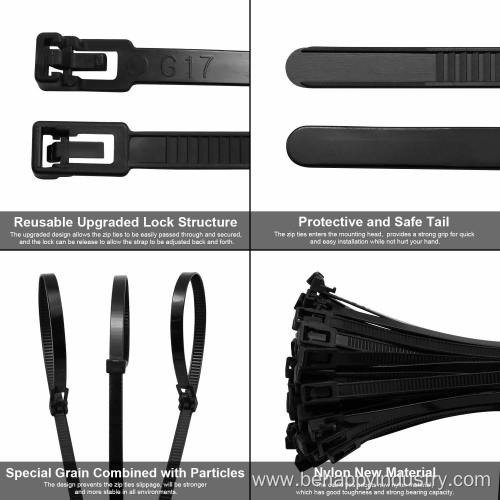 Nylon Reusable Releasable Cable Ties